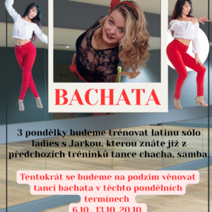 Latina bachata s Jarkou 3x 90 minut pondělky v říjnu ´25