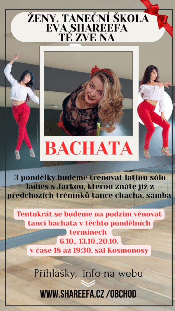 Latina bachata s Jarkou 3x 90 minut pondělky v říjnu ´25