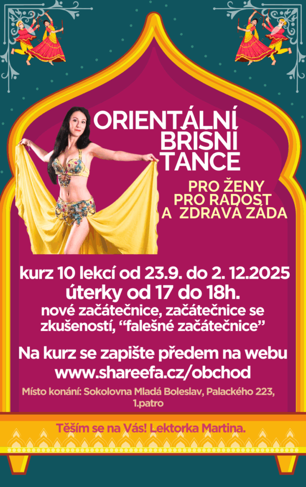 Orientální břišní tance pro ženy začátečnice úterky s Martinou od 17h. s Martinou
