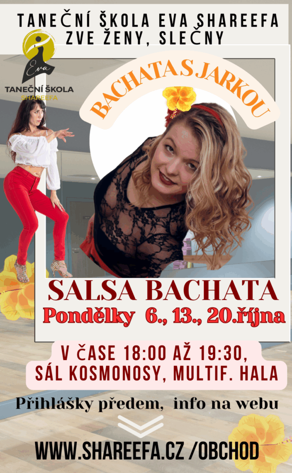 Latina bachata s Jarkou pondělky od 6. října do 20. října 18h. - obsazeno