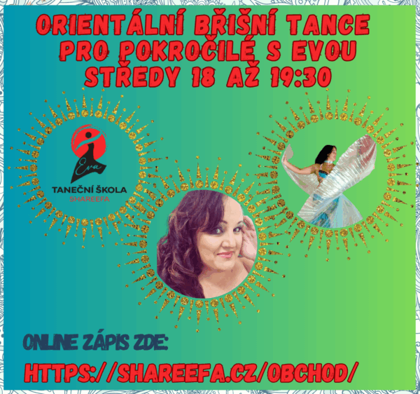 Skupina, kurz orientální břišní tance, bellydance pro pokročilé, od 8. října do 14. ledna ´26, 18-19:30, obsazeno
