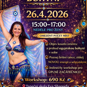 Lekce: Kleopatra egyptský břišní tanec nejen pro začátečnice 15-17h. 26.dubna